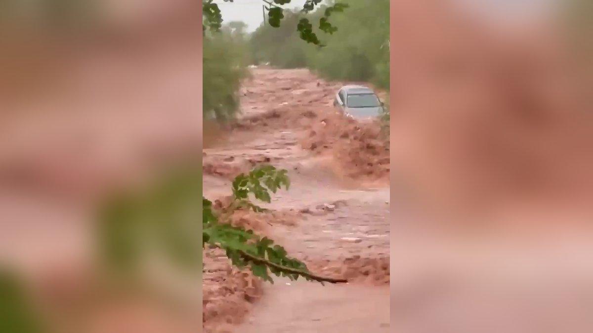 Flash floods sweep away cars in Mexico's Guaymas, one person killed